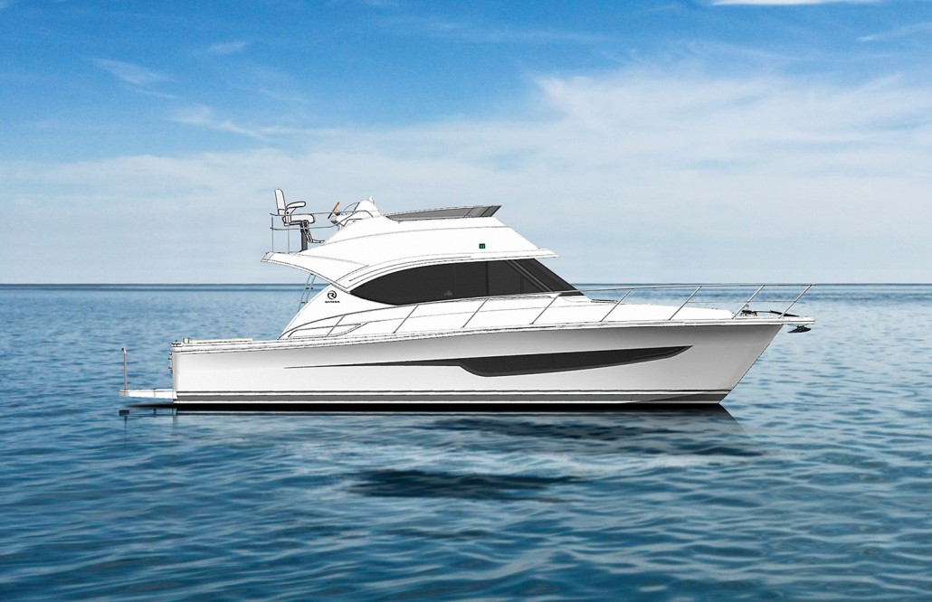 Profile of the new Riviera 39 Open Flybridge - the first sub-40-foot model from Riviera in nearly a decade.